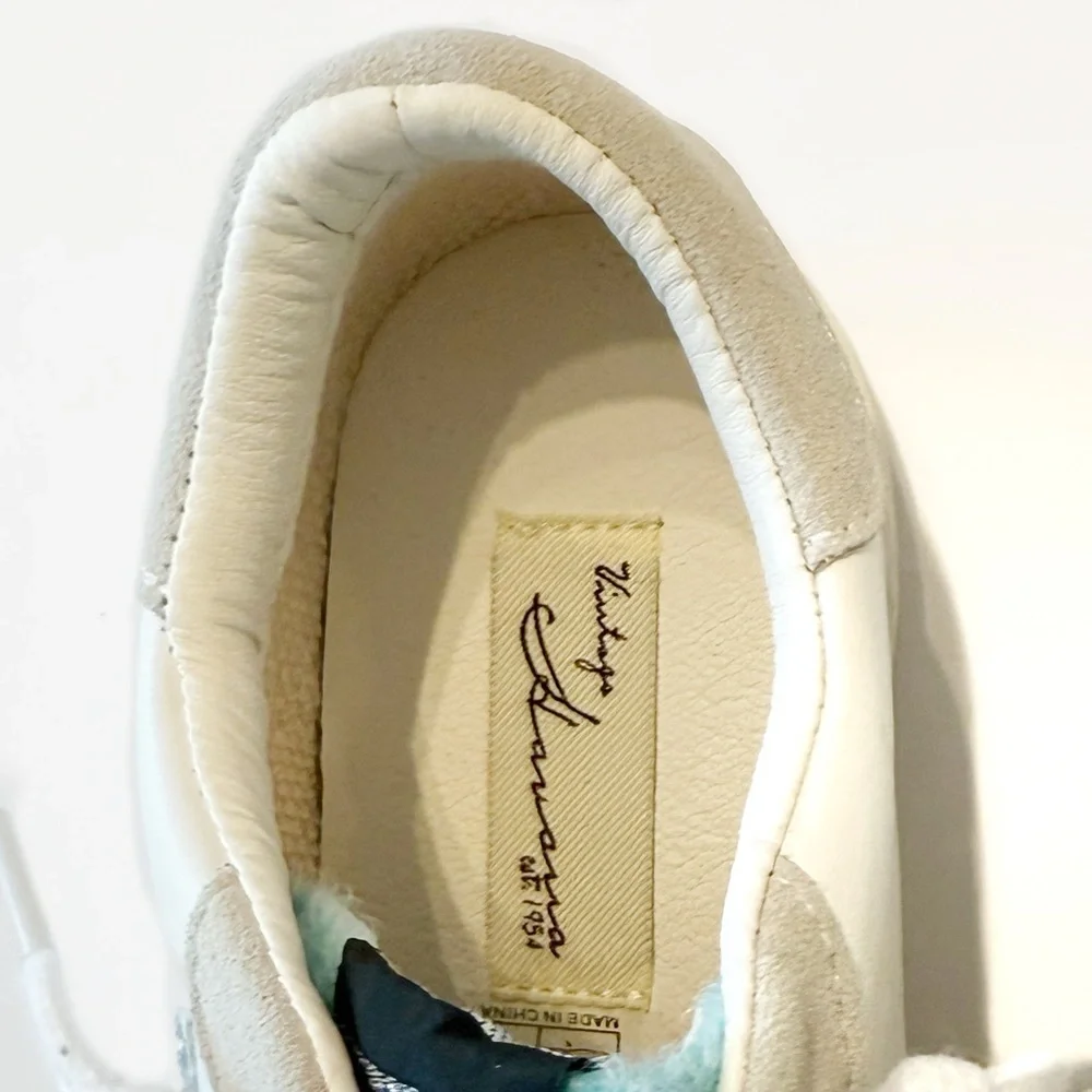 VINTAGE HAVANA Faux Shearling Mixed-Media Sneakers